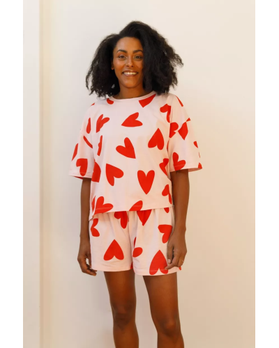 Pyjama coton BIO - Mi Amor Rose