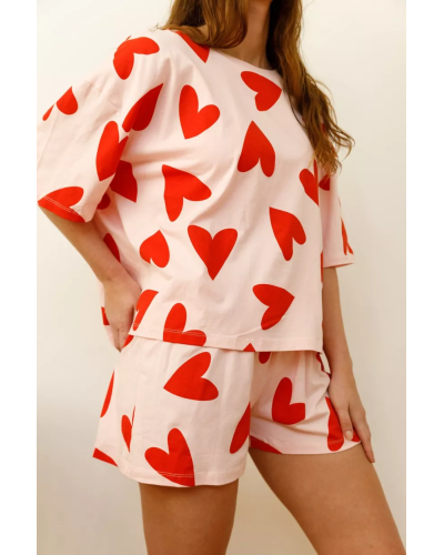 Pyjama coton BIO - Mi Amor Rose