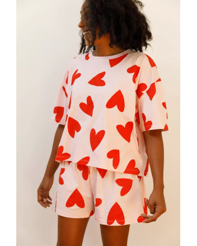 Pyjama coton BIO - Mi Amor Rose