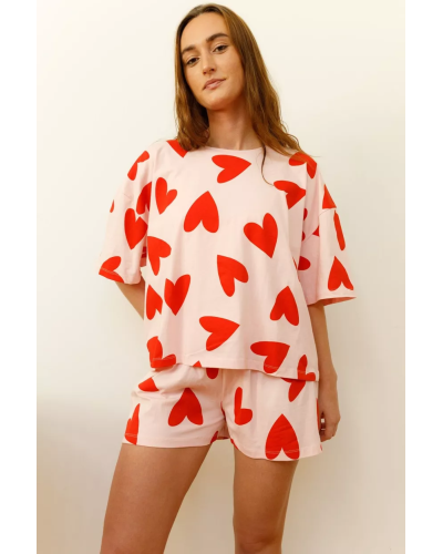 Pyjama coton BIO - Mi Amor Rose