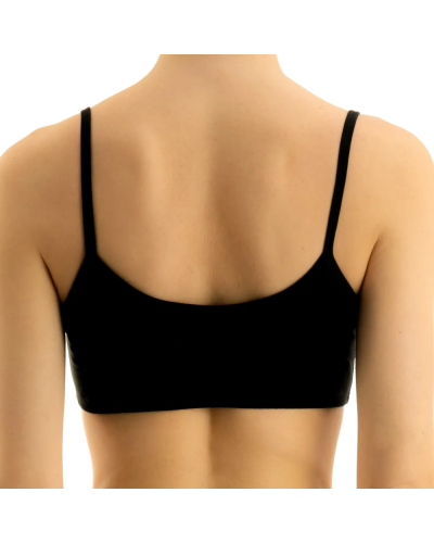 Brassière Épaule Étroite en Coton Stretch E-570 – Noir