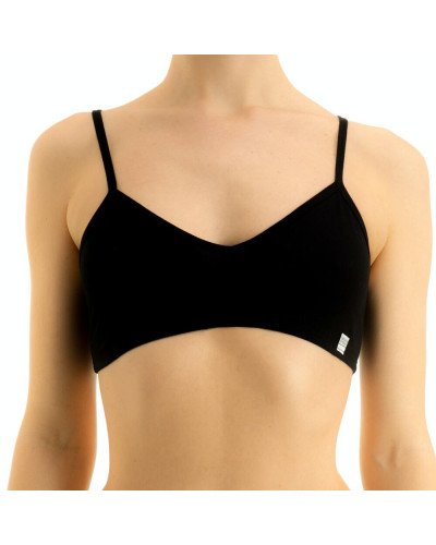 Brassière Épaule Étroite en Coton Stretch E-570 – Noir