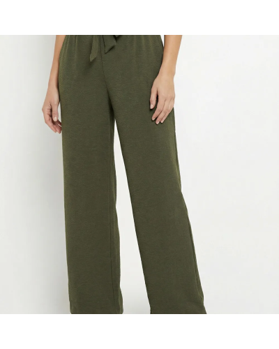Kopie van Pantalon souple texturé, noué taille - Terracota