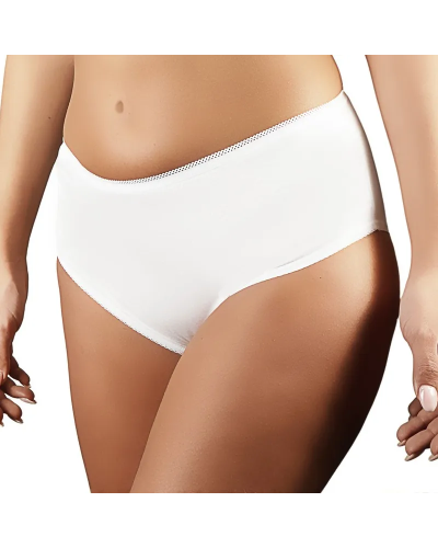 Slip femme classique en coton – Blanc