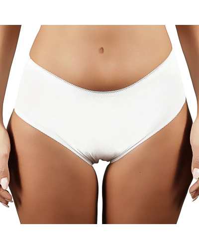 Slip femme classique en coton – Blanc