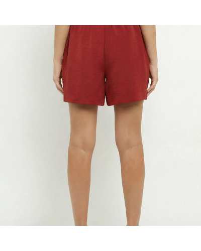 Short souple texturé, noué à la taille