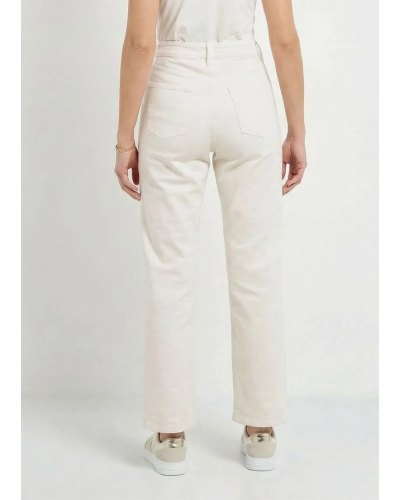 Jean couleur 5 poches droit taille haute
