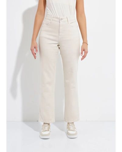 Jean couleur 5 poches droit taille haute