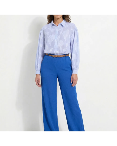 Pantalon taille élastique avec ceinture