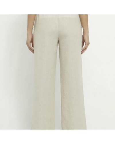 Pantalon tailleur rayé aspect irrégulier