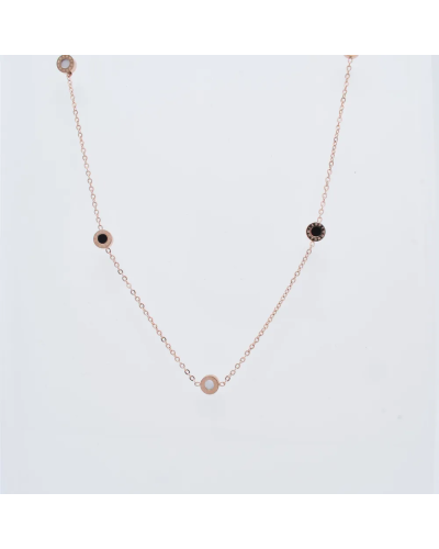 Collier en Acier Inoxydable –  Rosé