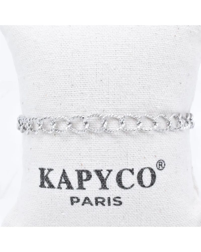 Bracelet en Acier Inoxydable Argenté
