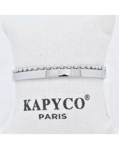 Bracelet Jonc en Acier Inoxydable Argenté
