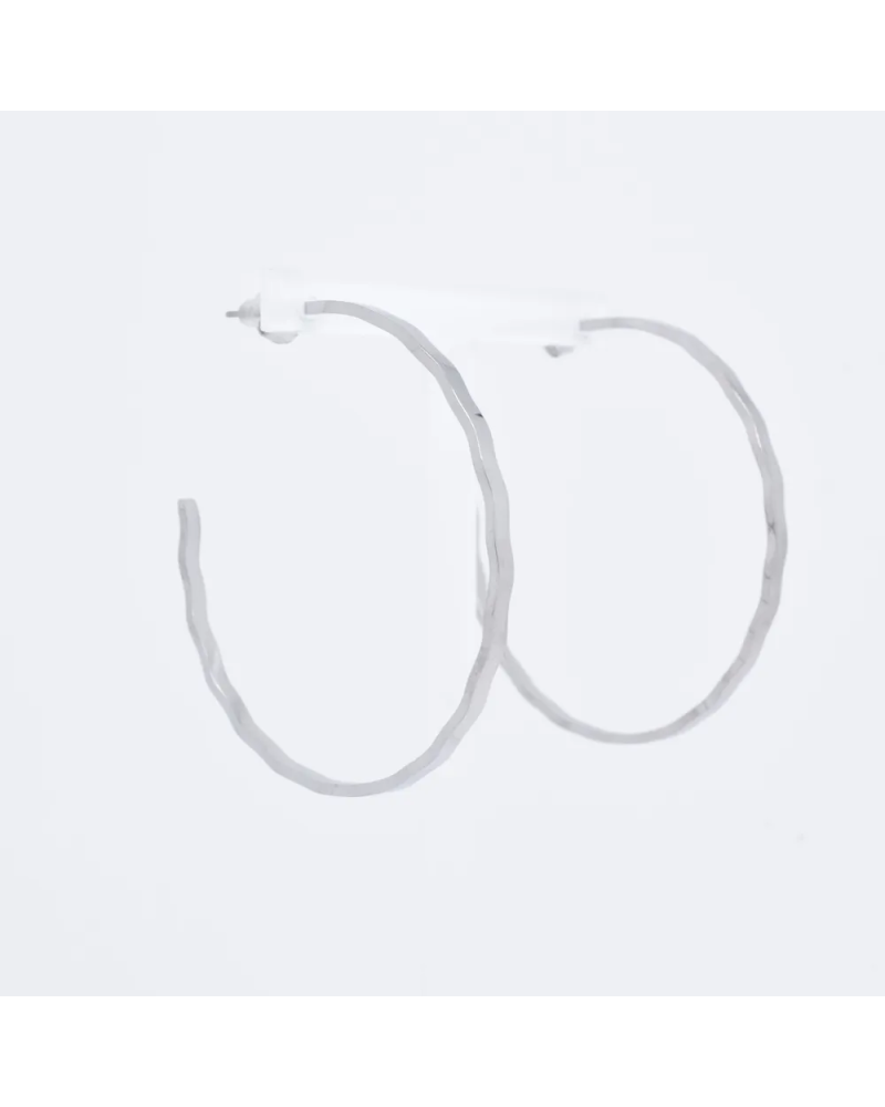 Boucles d'oreilles en acier inoxydable argenté