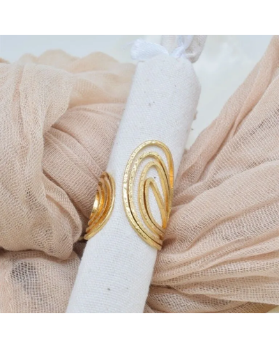 Bague en acier inoxydable doré