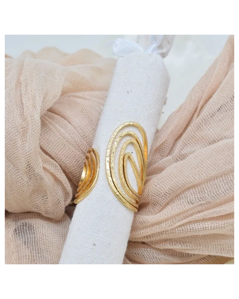 Bague en acier inoxydable doré