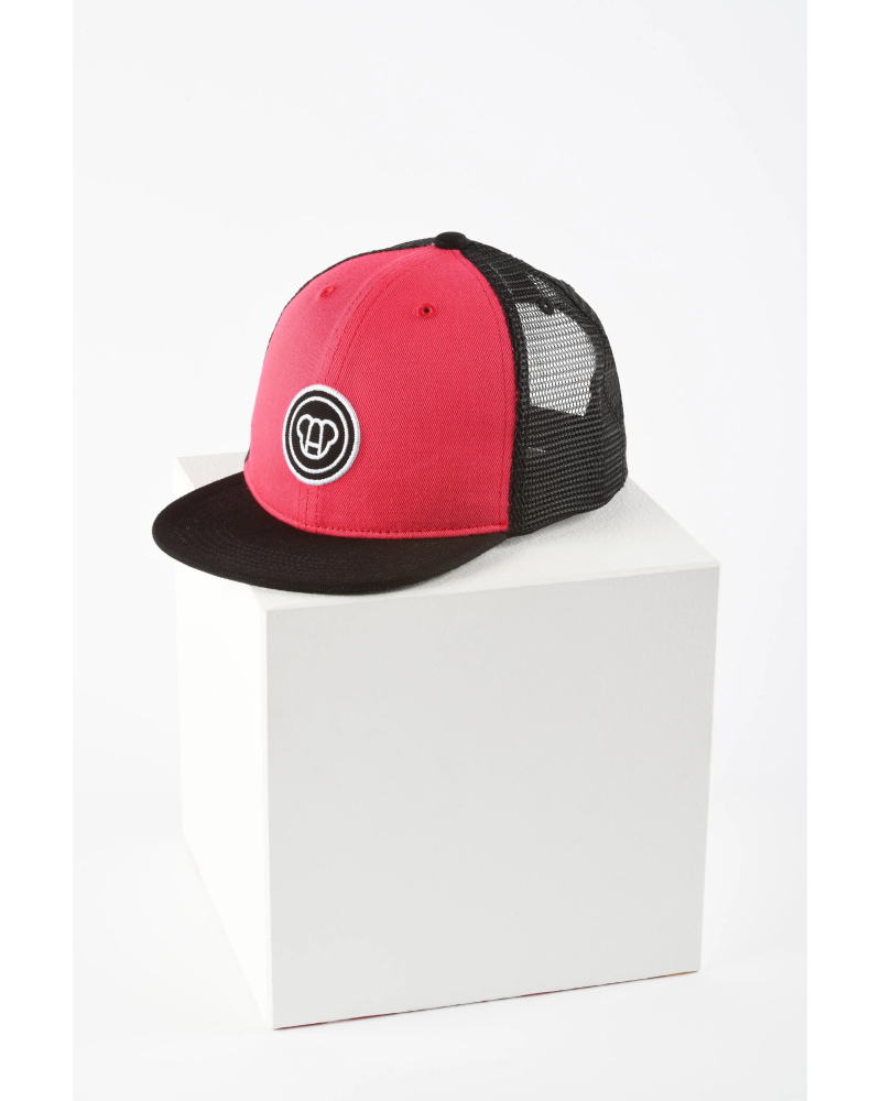 Casquette enfant colorblock Rouge Cerise/Noir