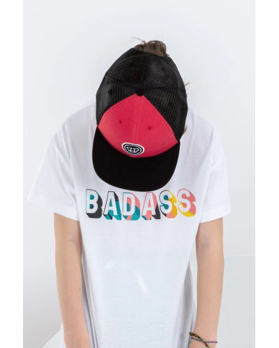 Casquette enfant colorblock Rouge Cerise/Noir
