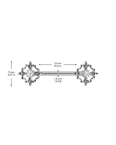 Piercing Téton VIMALA en Acier et Zirconium