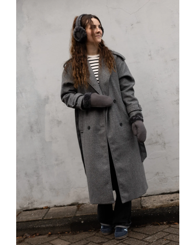 Moufles en peau d'agneau - Unisexe - Daim/laine | 4 couleurs | 5 tailles