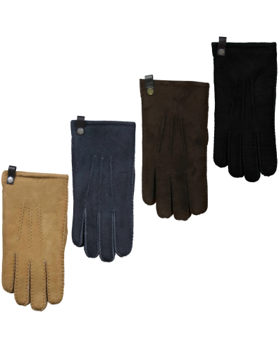 Gants pour homme en cuir d'agneau - Daim/laine | 4 couleurs | 2 variantes