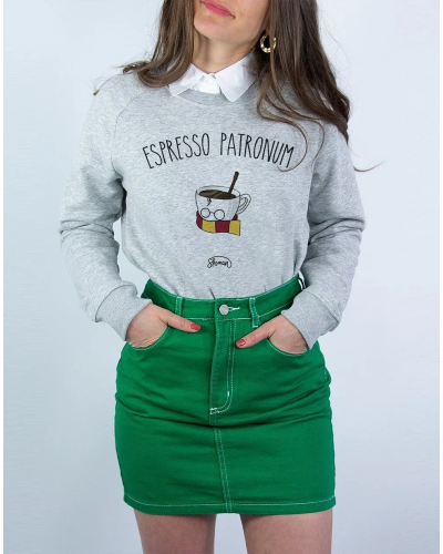SWEAT GRIS CHINE FEMME ESPRESSO PATRONUM