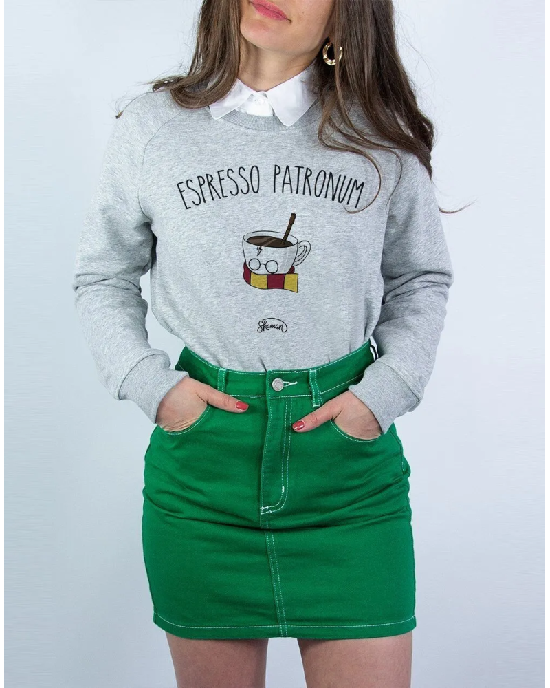 SWEAT GRIS CHINE FEMME ESPRESSO PATRONUM