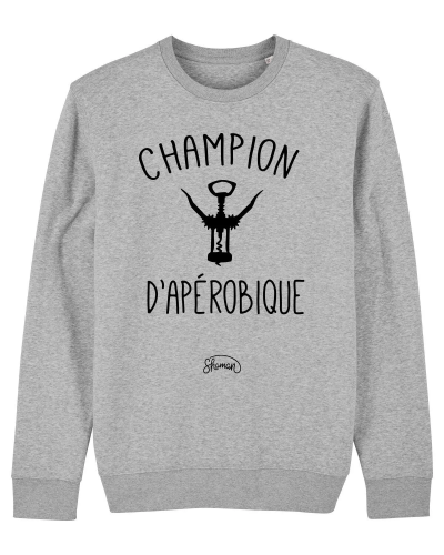 SWEAT GRIS CHINE HOMME CHAMPION D'APÉROBIQUE