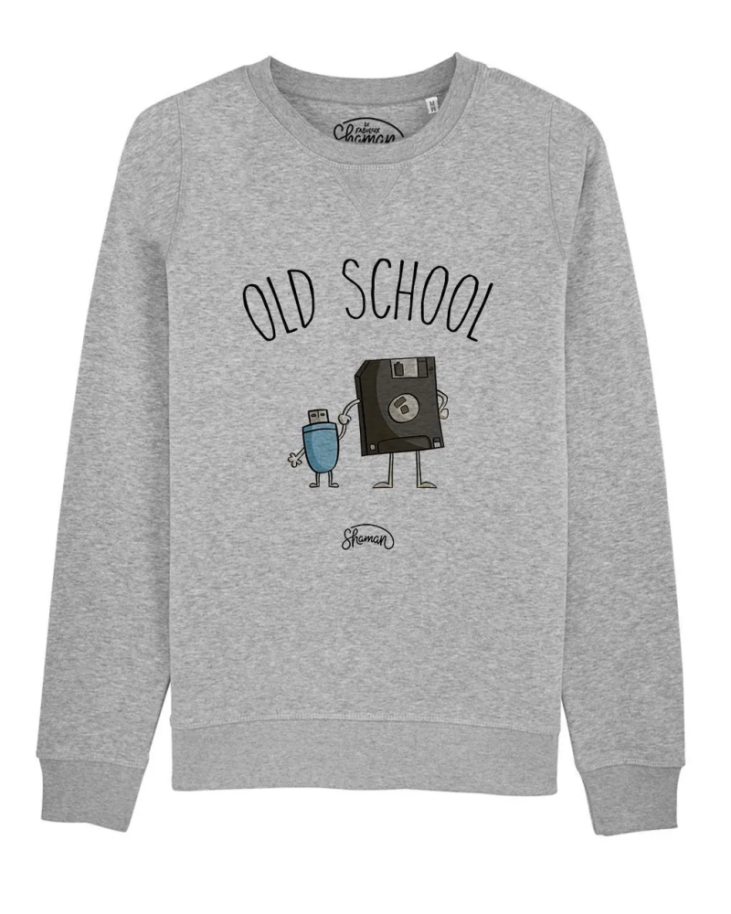 SWEAT GRIS CHINE HOMME OLD SCHOOL