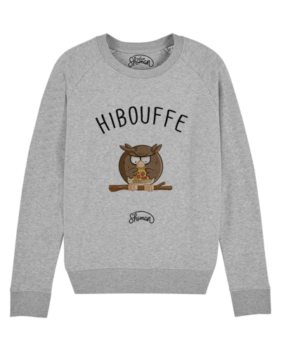 SWEAT GRIS CHINE FEMME HIBOUFFE