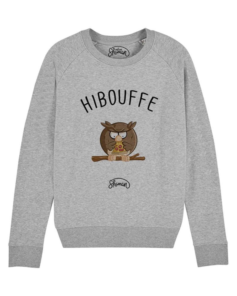 SWEAT GRIS CHINE FEMME HIBOUFFE