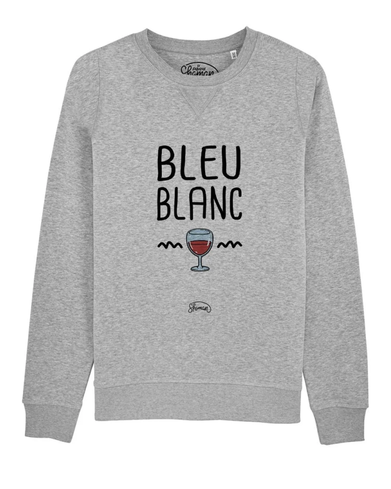 SWEAT GRIS CHINE HOMME BLEU BLANC ROUGE