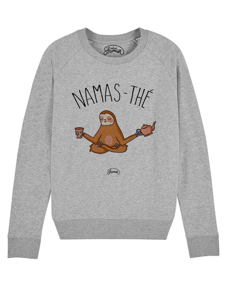 SWEAT GRIS CHINE FEMME NAMASTHE