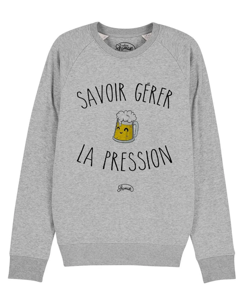 SWEAT GRIS CHINE HOMME LA PRESSION