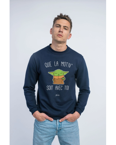 SWEAT NAVY HOMME QUE LA MOTIV SOIT AVEC TOI