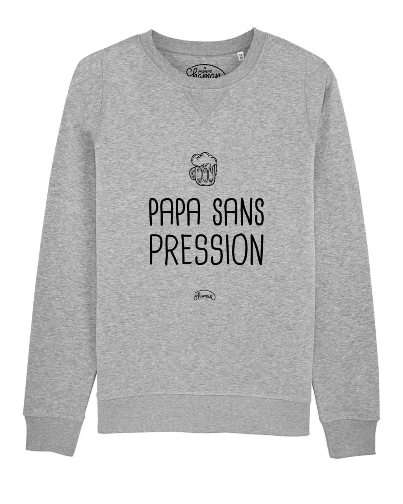 SWEAT GRIS CHINE HOMME PAPA SANS PRESSION