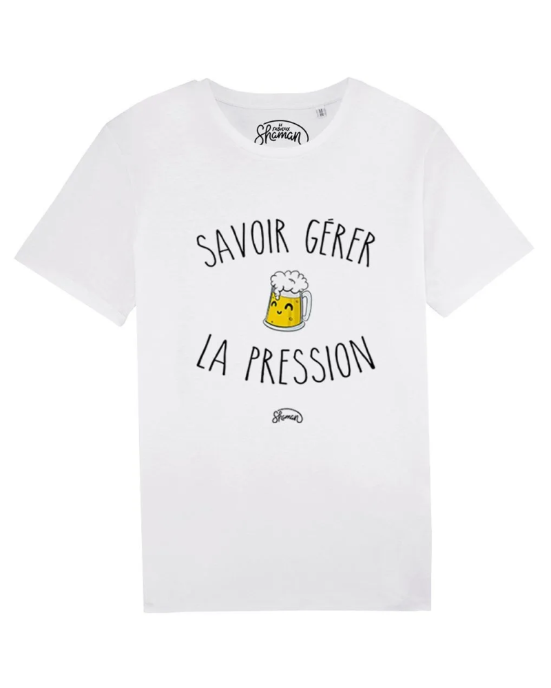 TSHIRT BLANC HOMME LA PRESSION