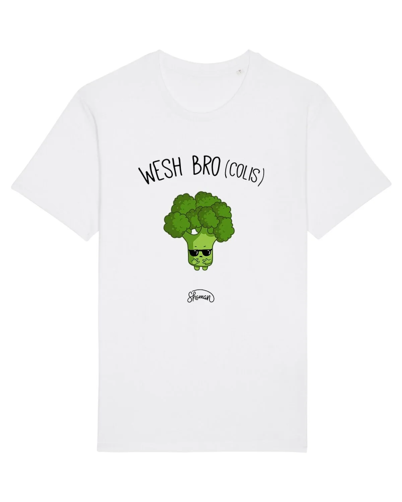 TSHIRT BLANC HOMME WESH BRO (COLIS)