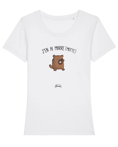 TSHIRT BLANC FEMME J'EN AI MARRE (MOTTE)