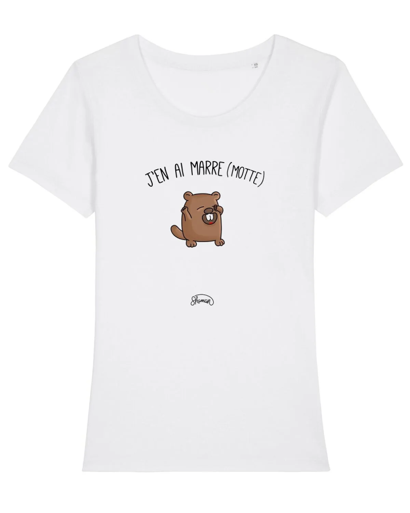 TSHIRT BLANC FEMME J'EN AI MARRE (MOTTE)