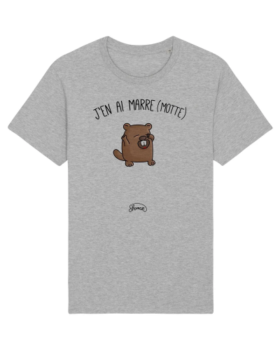 TSHIRT GRIS CHINE HOMME J'EN AI MARRE (MOTTE)