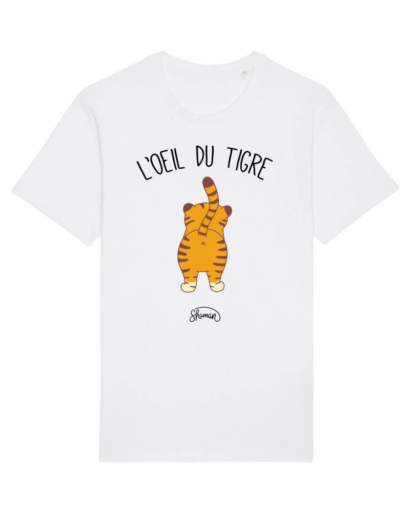 TSHIRT BLANC HOMME L'ŒIL DU TIGRE