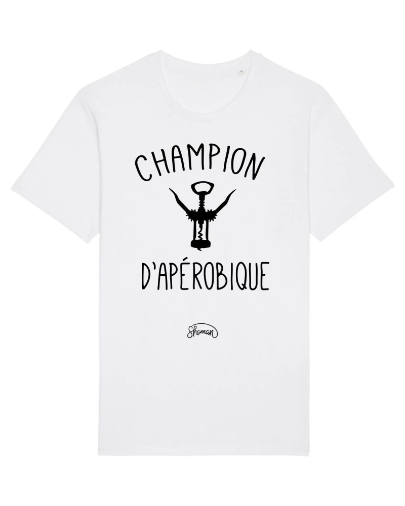 TSHIRT BLANC HOMME CHAMPION D'APÉROBIQUE