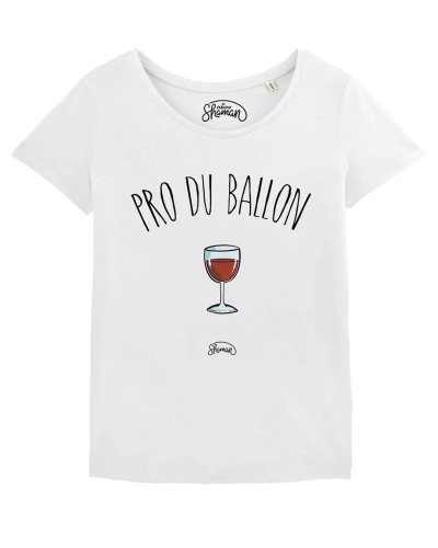 TSHIRT BLANC FEMME PRO DU BALLON