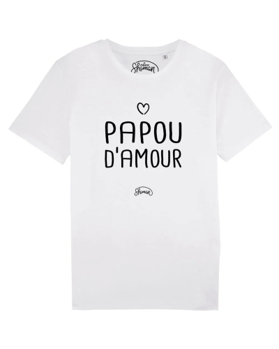 TSHIRT BLANC HOMME PAPOU D’AMOUR