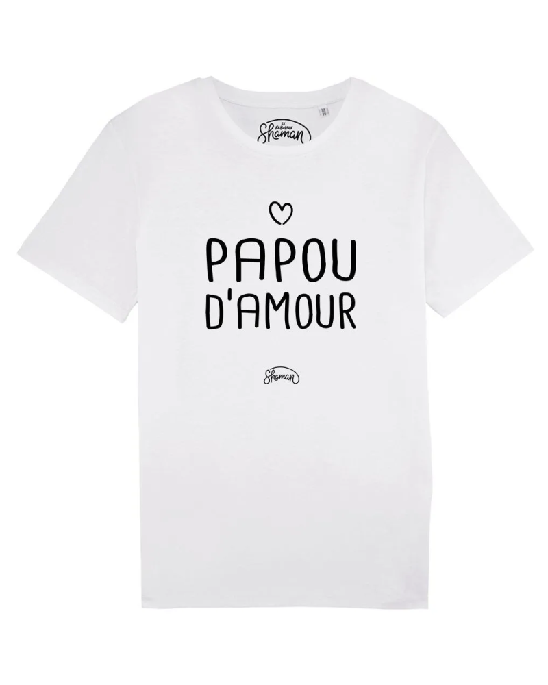 TSHIRT BLANC HOMME PAPOU D’AMOUR