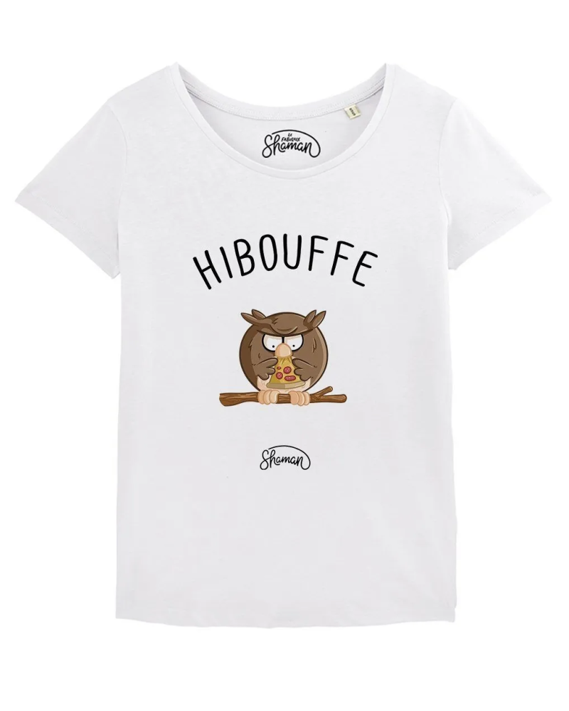 TSHIRT BLANC FEMME HIBOUFFE