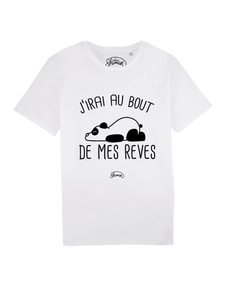 TSHIRT BLANC HOMME J'IRAI AU BOUT DE MES REVES