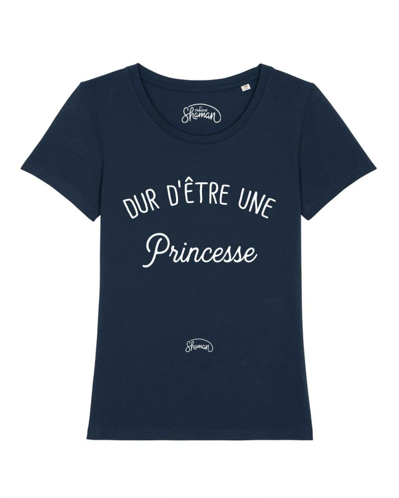 TSHIRT NAVY FEMME DUR D'ETRE UNE PRINCESSE
