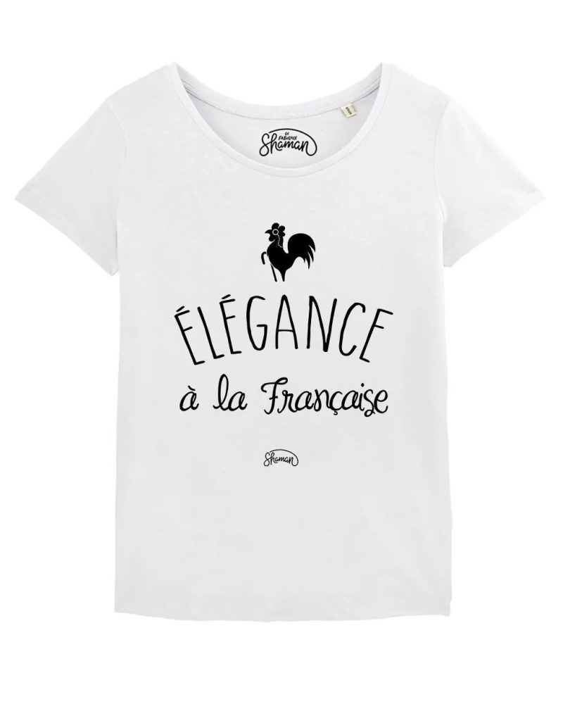 TSHIRT BLANC FEMME L'ELEGANCE A LA FRANCAISE